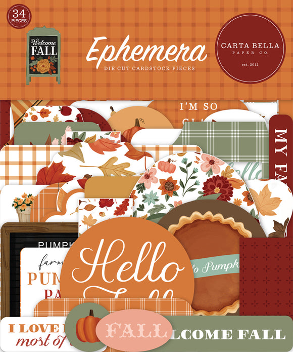 Carta Bella Ephemera Die-Cuts - Welcome Fall