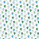 Carta Bella Papers - Winter Market - Swirly Snowflakes - 2 Sheets