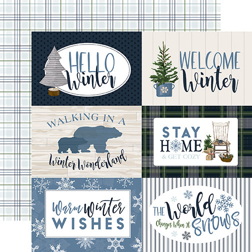 Carta Bella Cut-Outs - Welcome Winter - 6x4 Journaling Cards