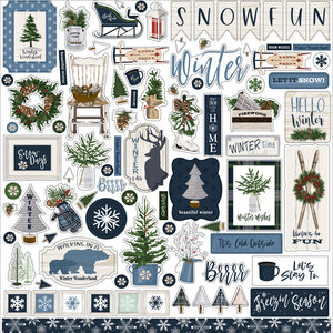 Carta Bella 12x12 Cardstock Stickers - Welcome Winter