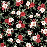 Carta Bella Papers - Happy Christmas - Festive Floral - 2 Sheets