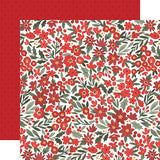 Carta Bella Papers - Happy Christmas - Christmas Floral - 2 Sheets