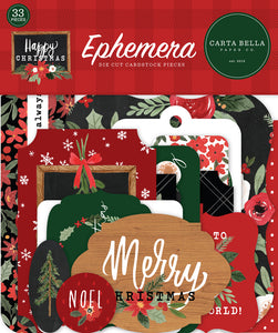 Carta Bella Ephemera Die-Cuts - Happy Christmas