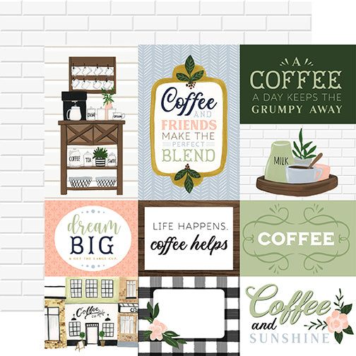 Echo Park Cut-Outs - Coffee and Friends - Journaling Cards