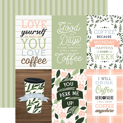 Echo Park Cut-Outs - Coffee and Friends - 4x6 Vertical Journaling Cards