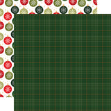 Echo Park Papers - Christmas Joy - Christmas Time Tartan - 2 Sheets