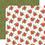 Echo Park Papers - Christmas Joy - Popular Poinsettia - 2 Sheets