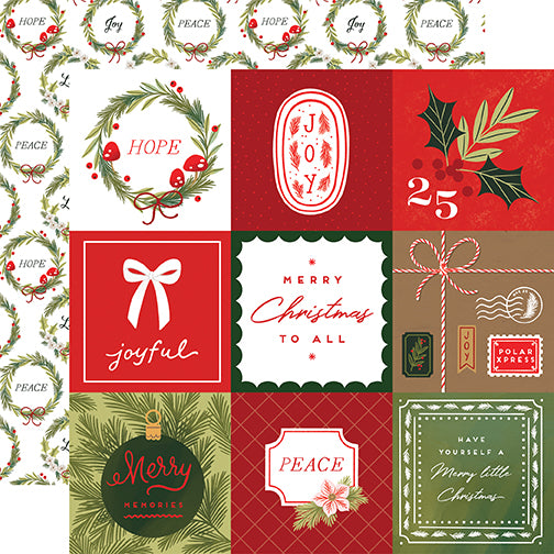 Echo Park Cut-Outs - Christmas Joy - 4x4 Journaling Cards