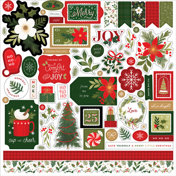 Echo Park 12x12 Cardstock Stickers - Christmas Joy
