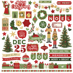 Photo Play 12x12 Cardstock Stickers - Christmas Memories - Elements