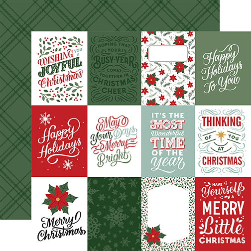 Echo Park Cut-Outs - Christmas Salutations No. 2 - 3x4 Vertical Journaling Cards