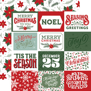 Echo Park Cut-Outs - Christmas Salutations No. 2 - 4x3 Horizontal Journaling Cards