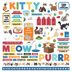 Photo Play 12x12 Cardstock Stickers - Cat Lover