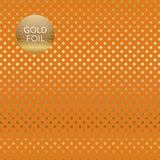 Echo Park Papers - Dots & Stripes - Gold Foil - Orange - 2 Sheets