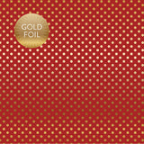 Echo Park Papers - Dots & Stripes - Gold Foil - Red - 2 Sheets