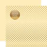 Echo Park Papers - Dots & Stripes - Gold Foil - Cream - 2 Sheets