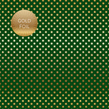 Echo Park Papers - Dots & Stripes - Gold Foil - Dark Green - 2 Sheets