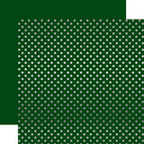 Echo Park Papers - Dots & Stripes - Silver Foil - Dark Green - 2 Sheets