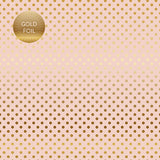 Echo Park Papers - Dots & Stripes - Gold Foil Dot - Blossom - 2 Sheets