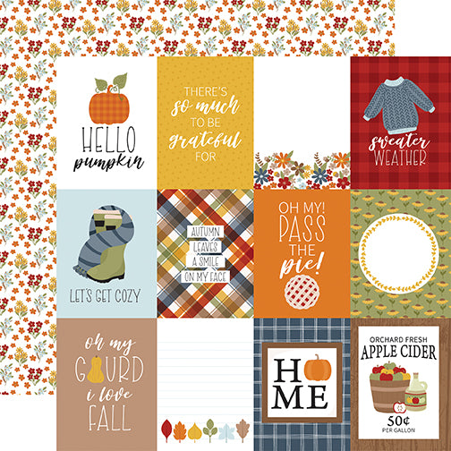 Carta Bella Paper - Welcome Autumn Collection - 12 x 12 Double Sided Paper  - Crisp Leaves