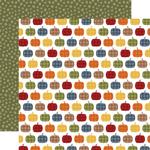 Echo Park Papers - Fall Fever - Gingham Gourds - 2 Sheets