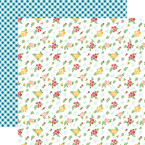 Echo Park Papers - Fun On the Farm - Farm Flowers - 2 Sheets