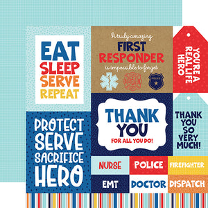 Echo Park Cut-Outs - First Responder - Multi Journaling Cards