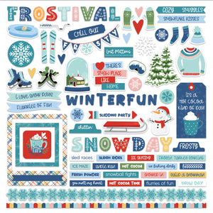 Photo Play 12x12 Cardstock Stickers - Frostival - Elements