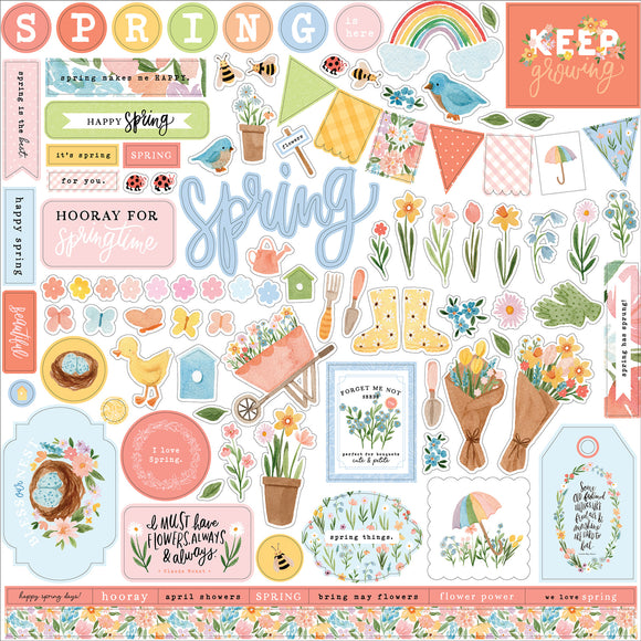 Echo Park 12x12 Cardstock Stickers - My Favorite Spring