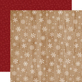 Echo Park Papers - Gnome for Christmas - Woodgrain Snowflakes - 2 Sheets
