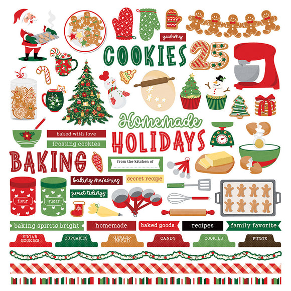 Photo Play 12x12 Cardstock Stickers - Homemade Holidays