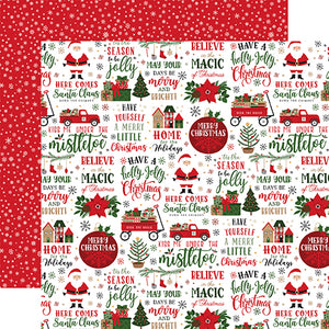 Echo Park Papers - Jingle All the Way - Here Comes Santa Claus - 2 Sheets