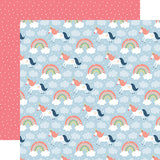 Echo Park Papers - Little Dreamer - Girl - Riding Rainbows - 2 Sheets