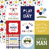 Echo Park Cut-Outs - Little Dreamer - Boy - 4x4 Journaling Cards
