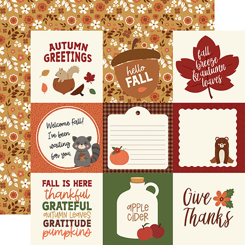 Echo Park Cut-Outs - I Love Fall - 4x4 Journaling Cards