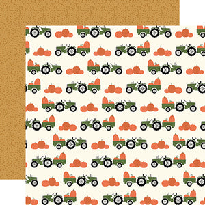 Echo Park Papers - I Love Fall - Pumpkin Patch - 2 Sheets