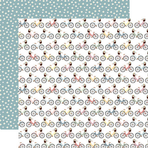 Echo Park Papers - Life Is Beautiful - Blooming Bikes - 2 Sheets