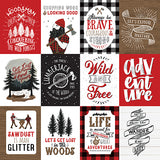 Echo Park Cut-Outs - Let's Lumberjack - 3x4 Journaling Cards