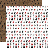 Echo Park Papers - Let's Lumberjack - Animal Tracks - 2 Sheets