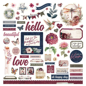 Photo Play 12x12 Cardstock Stickers - Midnight Garden