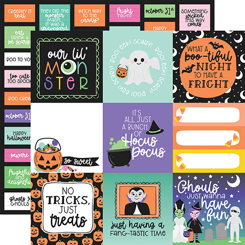 Echo Park Cut-Outs - Monster Mash - 4x4 Journaling Cards