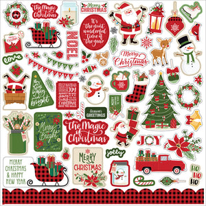 Echo Park 12x12 Cardstock Stickers - The Magic of Christmas - Elements