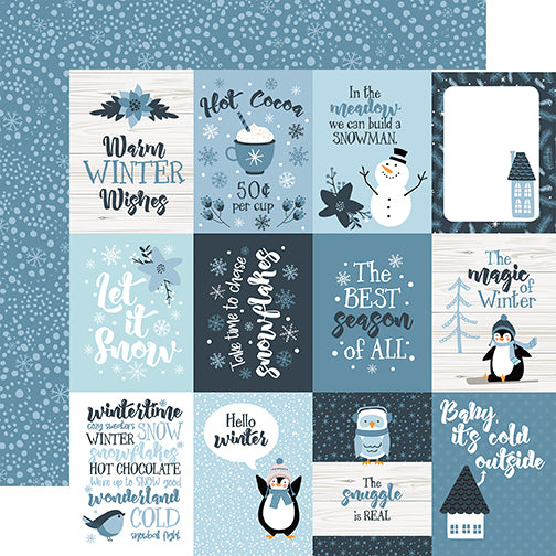 Echo Park Cut-Outs - The Magic of Winter - 3x4 Journaling Cards