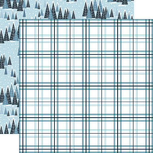 Echo Park Papers - The Magic of Winter - Cold Plaid - 2 Sheets