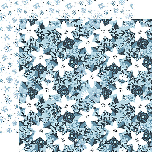 Echo Park Papers - The Magic of Winter - Frosted Flowers - 2 Sheets