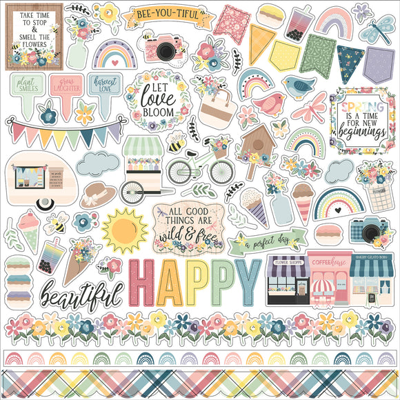 Echo Park 12x12 Cardstock Stickers - New Day - Elements