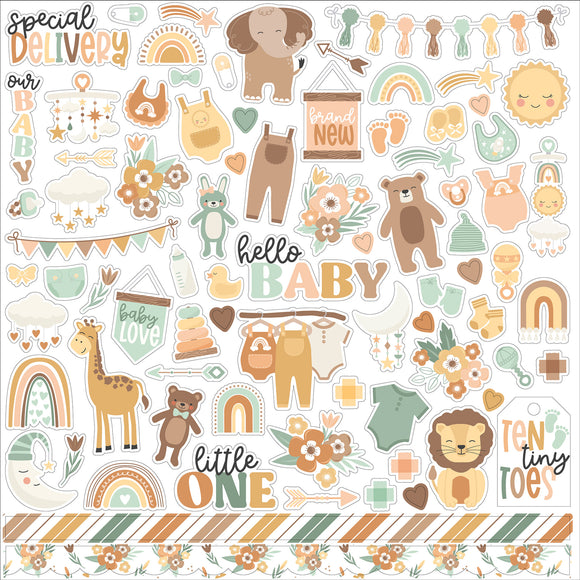 Echo Park 12x12 Cardstock Stickers - Our Baby