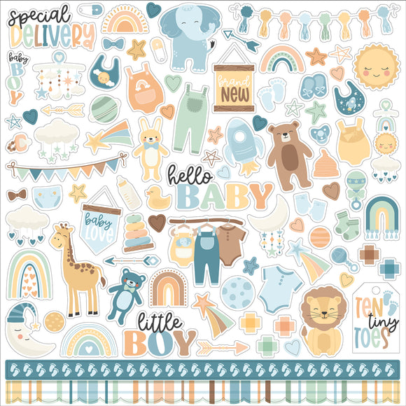 Echo Park 12x12 Cardstock Stickers - Our Baby - Boy