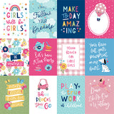 Echo Park Cut-Outs - Play All Day Girl - 3x4 Journaling Cards