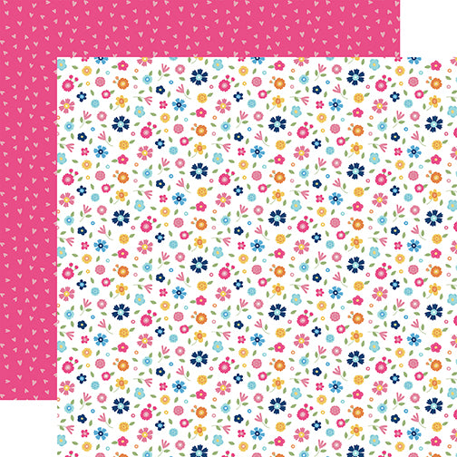 Echo Park Papers - Play All Day Girl - Mixed Floral - 2 Sheets